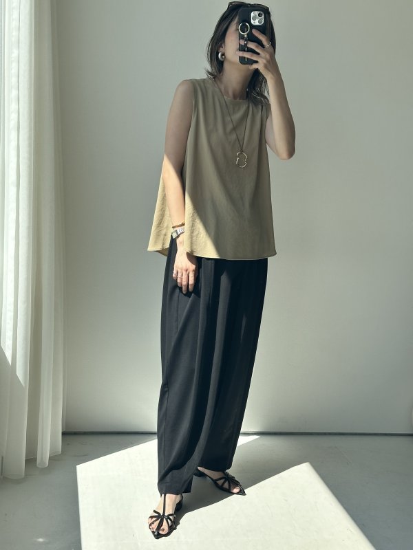 画像12: ●限定SALE●素材感と形が大人シンプルでステキ!!●【LIVEご紹介アイテム】●シンプル大人タンク (12)