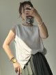 画像1: ●限定SALE●素材感と形が大人シンプルでステキ!!●【LIVEご紹介アイテム】●シンプル大人タンク (1)