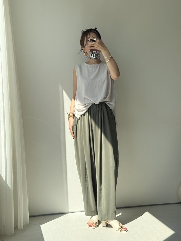 画像15: ●限定SALE●素材感と形が大人シンプルでステキ!!●【LIVEご紹介アイテム】●シンプル大人タンク (15)