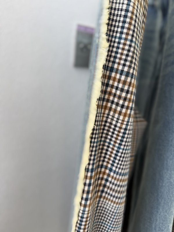 画像21:  期間限定/ご予約5倍ポイント   生産枠限り   デニムドッキングチェックワイドパンツ（予約/10月） (21)