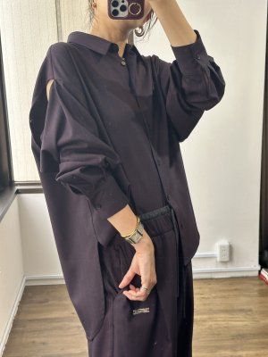 画像2: ●なんと3WAY！お袖をアレンジしてノースリーブにも長袖にもできます●ご予約10倍ポイント●PRIORITY【6/19 LIVEアイテム】3WAYストライプシャツ（予約/9-10月）