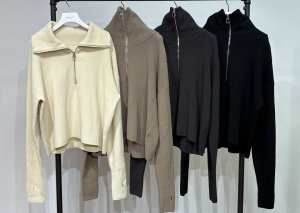 画像5: ●大人っぽくてこなれ感満点！⚫︎期間限定●ご予約10倍ポイント●PRIORITY【6/19 LIVEアイテム】ジップアップニットPO（予約/10月）