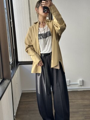 画像6: ●珍しいエコレザータイプのシャツが登場●ご予約10倍ポイント●PRIORITY【6/19 LIVEアイテム】エコレザーシャツ（予約/9-10月）