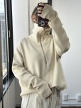 画像2: ●大人っぽくてこなれ感満点！⚫︎期間限定●ご予約10倍ポイント●PRIORITY【6/19 LIVEアイテム】ジップアップニットPO（予約/10月） (2)