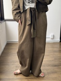 ●LAMER激推し◎大人気！スリーブパンツが中綿ジャケットとset upになって再登場！●ご予約10倍ポイント●PRIORITY【6/19 LIVEアイテム】シャツスリーブベルトパンツ（予約/10月）