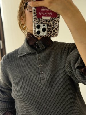 画像2: ●めちゃくちゃ伸びーーる着心地満点の素材◎期間限定●ご予約10倍ポイント●PRIORITY【6/19 LIVEアイテム】タートルリブニットPO（予約/10月）