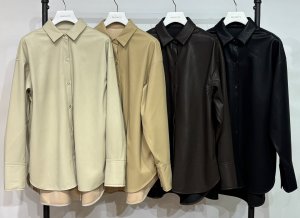 画像8: ●珍しいエコレザータイプのシャツが登場●ご予約10倍ポイント●PRIORITY【6/19 LIVEアイテム】エコレザーシャツ（予約/9-10月）