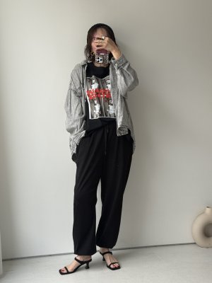 画像5: ●おすすめ！ウエスト130cm超え！●あの！LYLA Tの生地で出来たセットアップシリーズ●期間限定●ご予約5倍ポイント● 【7/1 LIVEアイテム】伸び伸びLYLAジョグパン（LYLA Tの生地でできたセットアップシリーズ/セットアップ可能）（予約/8月）