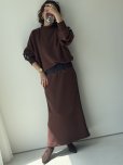 画像3: ●期間限定/ご予約10倍ポイント●【7/11 LIVEアイテム】ラインデザイン裏起毛ストレッチスカート（予約/10-11） (3)