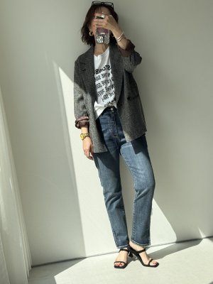 画像1: ●激推しデニムシリーズに裏起毛が登場！●期間限定/ご予約10倍ポイント●【7/11 LIVEアイテム】裏起毛テーパードスリットスキニー（予約/10-11）