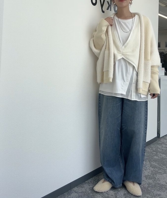 画像2:  期間限定/ご予約10倍ポイント   【7/17 LIVE●CYAN TOKYO】ロールウエストワイドデニム（予約/10-11月） (2)