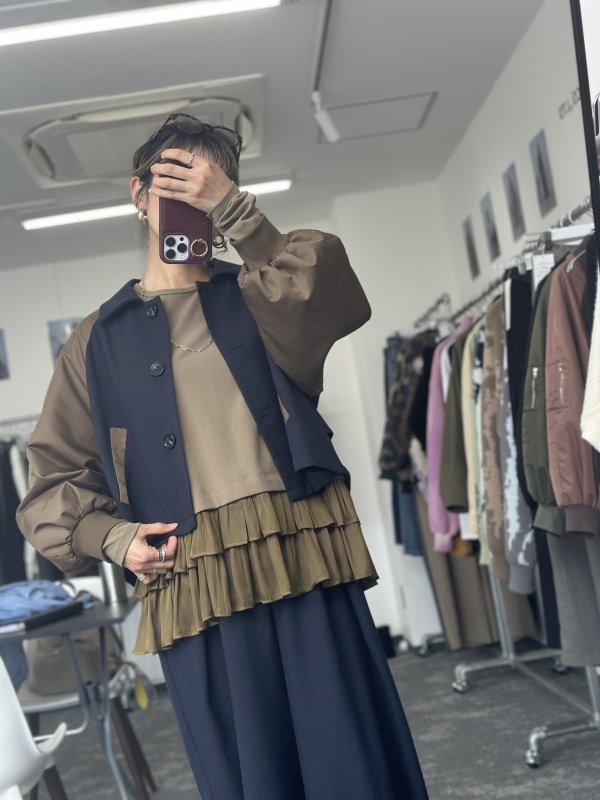 画像8:  期間限定/ご予約10倍ポイント   【7/17 LIVE●CYAN TOKYO】レイヤーギャザーヘムトップス（予約/10-11月） (8)