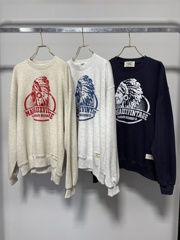 画像7:  期間限定/ご予約10倍ポイント   【7/23 LIVE●MargauxVintage】インディアンロゴスエット（予約/9-10月） (7)