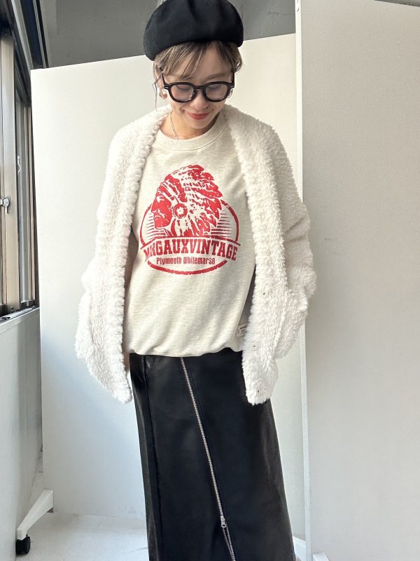 画像5:  期間限定/ご予約10倍ポイント   【7/23 LIVE●MargauxVintage】インディアンロゴスエット（予約/9-10月） (5)