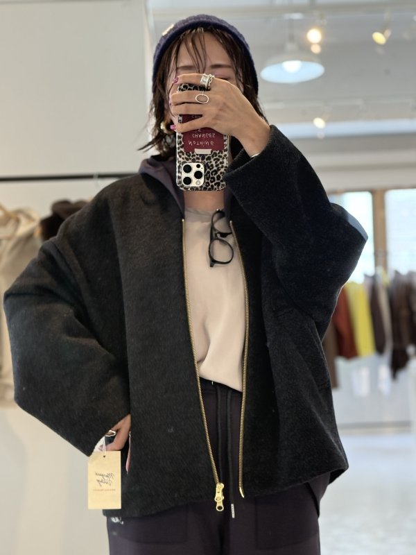 画像2:  期間限定/ご予約10倍ポイント   【7/23 LIVE●MargauxVintage】シャギージップコート（予約/10-11月） (2)