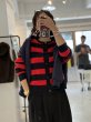画像3:  期間限定/ご予約10倍ポイント   【7/23 LIVE●MargauxVintage】異素材ボーダークルーカーディガン（予約/10-11月） (3)