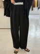 画像1:  期間限定/ご予約10倍ポイント   【7/23 LIVE●MargauxVintage】ロゴウエストタックパンツ（予約/9-10月） (1)