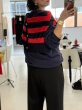 画像2:  期間限定/ご予約10倍ポイント   【7/23 LIVE●MargauxVintage】異素材ボーダークルーカーディガン（予約/10-11月） (2)