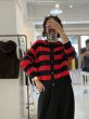 画像1:  期間限定/ご予約10倍ポイント   【7/23 LIVE●MargauxVintage】異素材ボーダークルーカーディガン（予約/10-11月） (1)