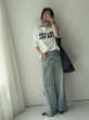 画像8:  期間限定/ご予約5倍ポイント   生産枠限り   デニムドッキングチェックワイドパンツ（予約/10月） (8)