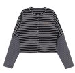 画像2:  期間限定/ご予約   生産枠限り    【8/19展示会LIVE】お袖着脱2WAYスリーブボーダーカーデ（予約/9-10月） (2)