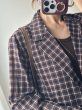 画像2:  【8/28晩夏〜秋アイテム/コーデLIVE】  チェックシアージャケット (2)