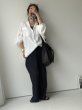 画像6:  【8/28晩夏〜秋アイテム/コーデLIVE】  高島縮バンドカラーオーバーシャツ（セットアップ可能） (6)