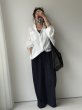 画像2:  【8/28晩夏〜秋アイテム/コーデLIVE】  高島縮イージーワイドパンツ（セットアップ可能） (2)