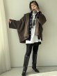 画像7:  ご予約5倍ポイント  【9/26 movie】ウールライクダウン入りポンチョコート（メーカー確認後確保／予約11月） (7)