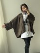 画像5:  ご予約5倍ポイント  【9/26 movie】ウールライクダウン入りポンチョコート（メーカー確認後確保／予約11月） (5)