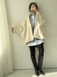 画像3:  ご予約5倍ポイント  【9/26 movie】ウールライクダウン入りポンチョコート（メーカー確認後確保／予約11月） (3)