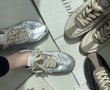 画像3:  期間限定  【9/28 LIVE】レザー×ファブリックデザインスニーカー（予約/10-11） (3)