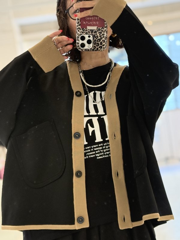 画像11:  これ素敵でした   ご予約ポイント5倍   【10/21 LIVE / Margaux Viintage】バイカラーVネックカーディガン（予約/1-2） (11)