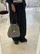 画像6:  コーデのポイントにも   ご予約ポイント10倍   【10/21 LIVE / Margaux Viintage】キャンバスボーダー巾着バッグ（予約/3-4） (6)
