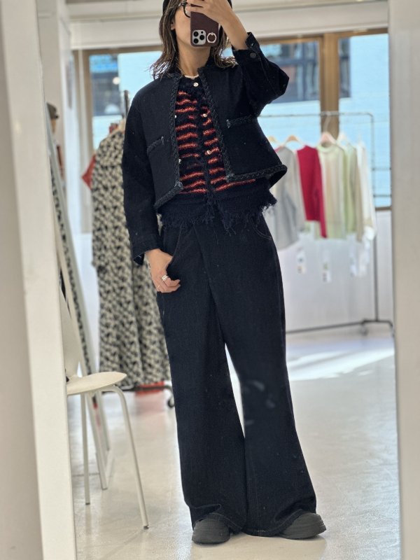 画像8:  推しアイテム   ご予約ポイント5倍   【10/21 LIVE / Margaux Viintage】バックルデニムパンツ（予約/1-2） (8)
