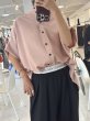 画像1:  ロゴウエストパンツと同生地シリーズ   ご予約ポイント10倍   【10/21 LIVE / Margaux Viintage】スタンドカラーブラウス（予約/2-3） (1)