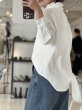 画像4:  おすすめデニムとセットアップ可能   ご予約ポイント5倍   【10/21 LIVE / Margaux Viintage】ライトオンスデニムフリルシャツ（予約/1-2） (4)