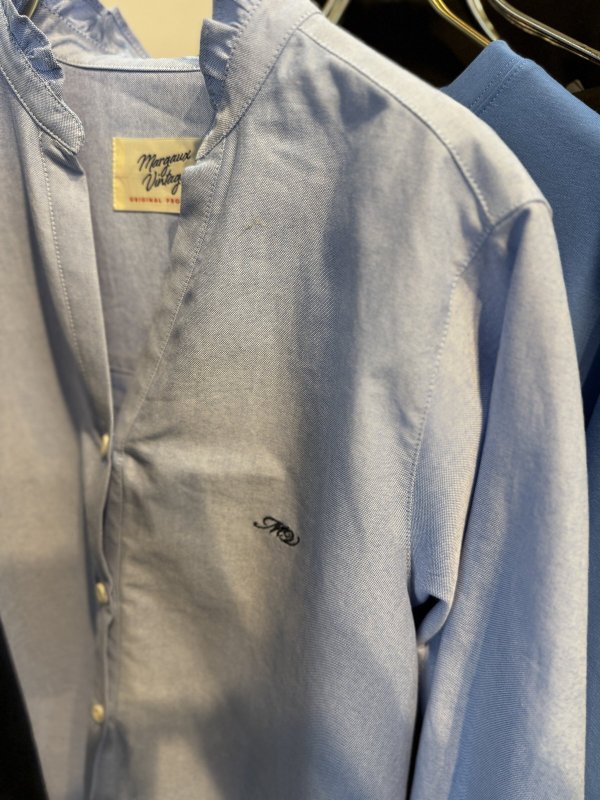 画像7:  おすすめデニムとあわせても可愛い   ご予約ポイント5倍   【10/21 LIVE / Margaux Viintage】オックスフォードフリルシャツ（予約/1-2） (7)