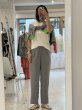 画像3:  ロゴウエストパンツと同生地シリーズ   ご予約ポイント10倍   【10/21 LIVE / Margaux Viintage】テーパードスリットパンツ（予約/2-3） (3)