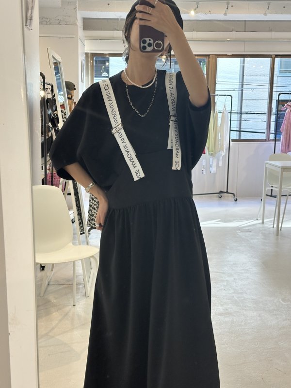 画像1:  ロゴウエストパンツと同生地シリーズ   ご予約ポイント10倍   【10/21 LIVE / Margaux Viintage】ロゴストラップスカート（予約/2-3） (1)