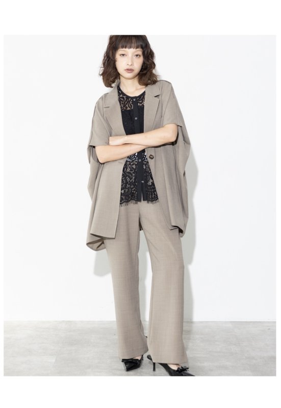 画像4:  ロゴウエストパンツと同生地シリーズ   ご予約ポイント5倍   【10/21 LIVE / Margaux Viintage】ウエストロゴストレートパンツ（予約/1-2） (4)