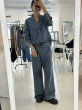 画像2:  おすすめデニムとセットアップ可能   ご予約ポイント5倍   【10/21 LIVE / Margaux Viintage】ライトオンスデニムフリルシャツ（予約/1-2） (2)