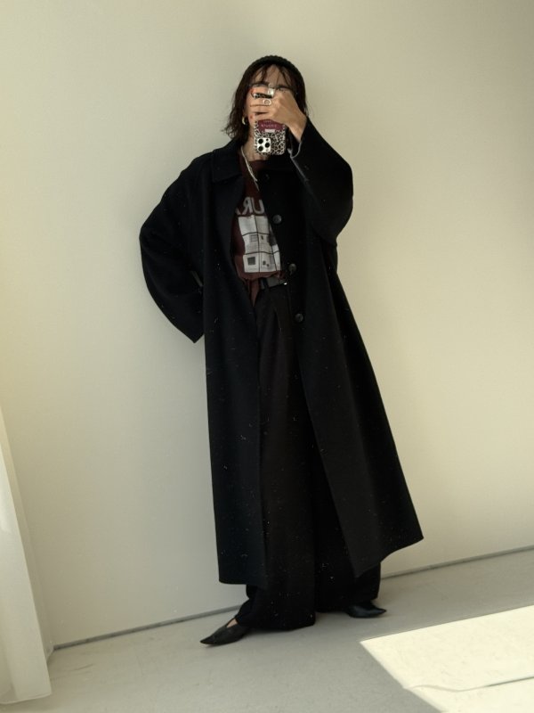 画像1:  上質国産ぺコラムウール  【10/29 LIVEアイテム】▶ERIKA愛用●ぺコラムウールロングコート (1)