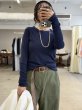 画像3:  使える大人T   ご予約ポイント10倍   【10/23 LIVE / LE MELANGE】細リブクルーネックトップス（予約/2） (3)