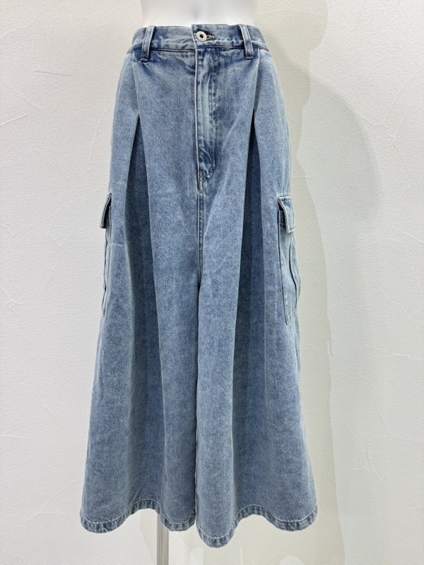 画像2:  今回展イチオシアイテム   ご予約ポイント10倍   【10/27 LIVE / CYAN TOKYO】デニムバギーガウチョ（予約/2-3） (2)