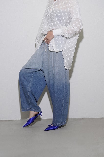 ●CYAN TOKYO●期間限定●ご予約5倍ポイント対象●【10/17 LIVEご紹介アイテム】グラデーションBIGバルーンデニム（予約/2-3）