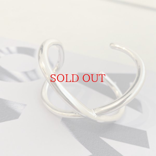 画像2: ◆wide cross bangle (2)