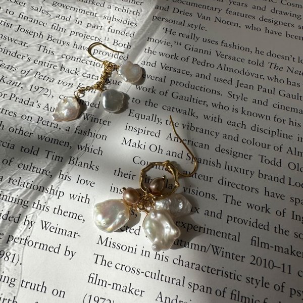画像1: baroque pearl asymmetry pierce (1)