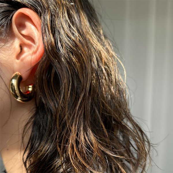 画像4: ◆久々の再販!!【LIVEご紹介アイテム】wide hoop pierce M (4)