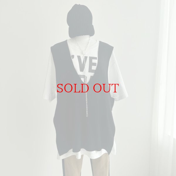 画像3: ●再入荷【liveご紹介アイテム】Vneck over vest (3)